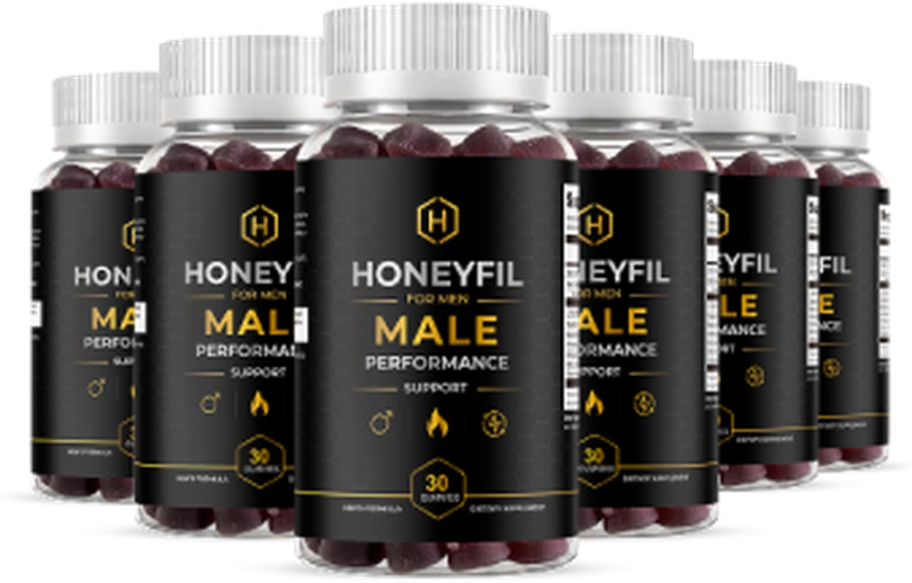 Honeyfil For Men Male Performance Support gummy bottles